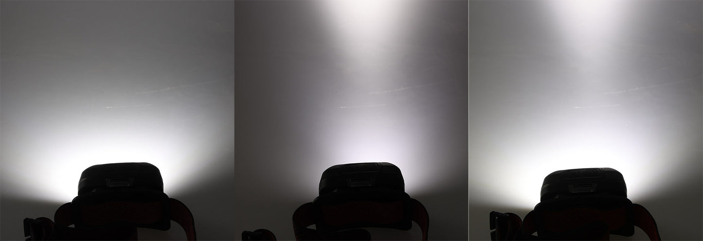 Arcas LED Akku-Stirnlampe 6W+3W mit Gestensteuerung