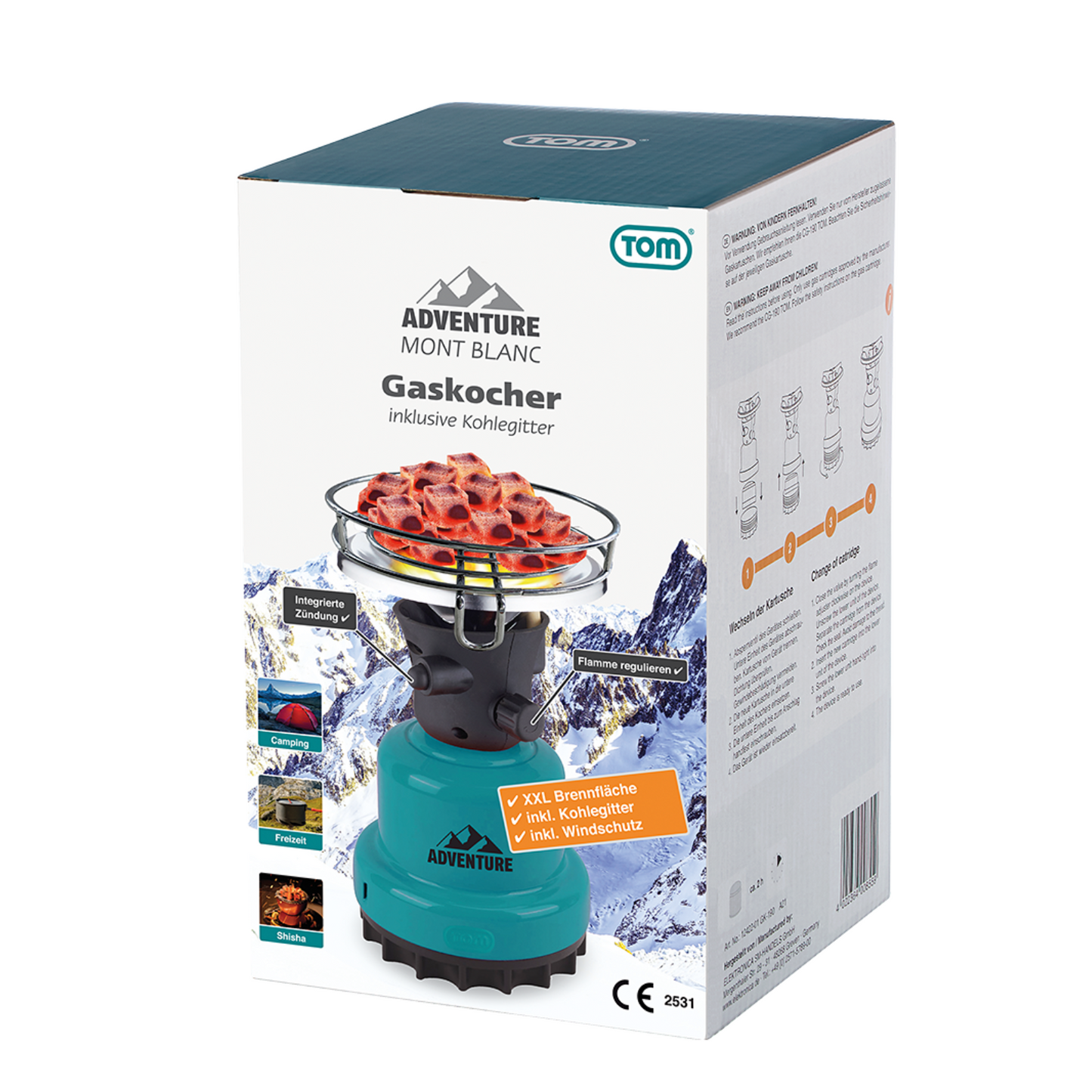 Gaskocher TOM Adventure GK 190 MONT BLANC