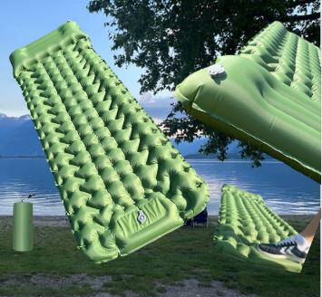 Camping Luftmatratze leicht, kompakt & wasserdicht Oliv o. Grau