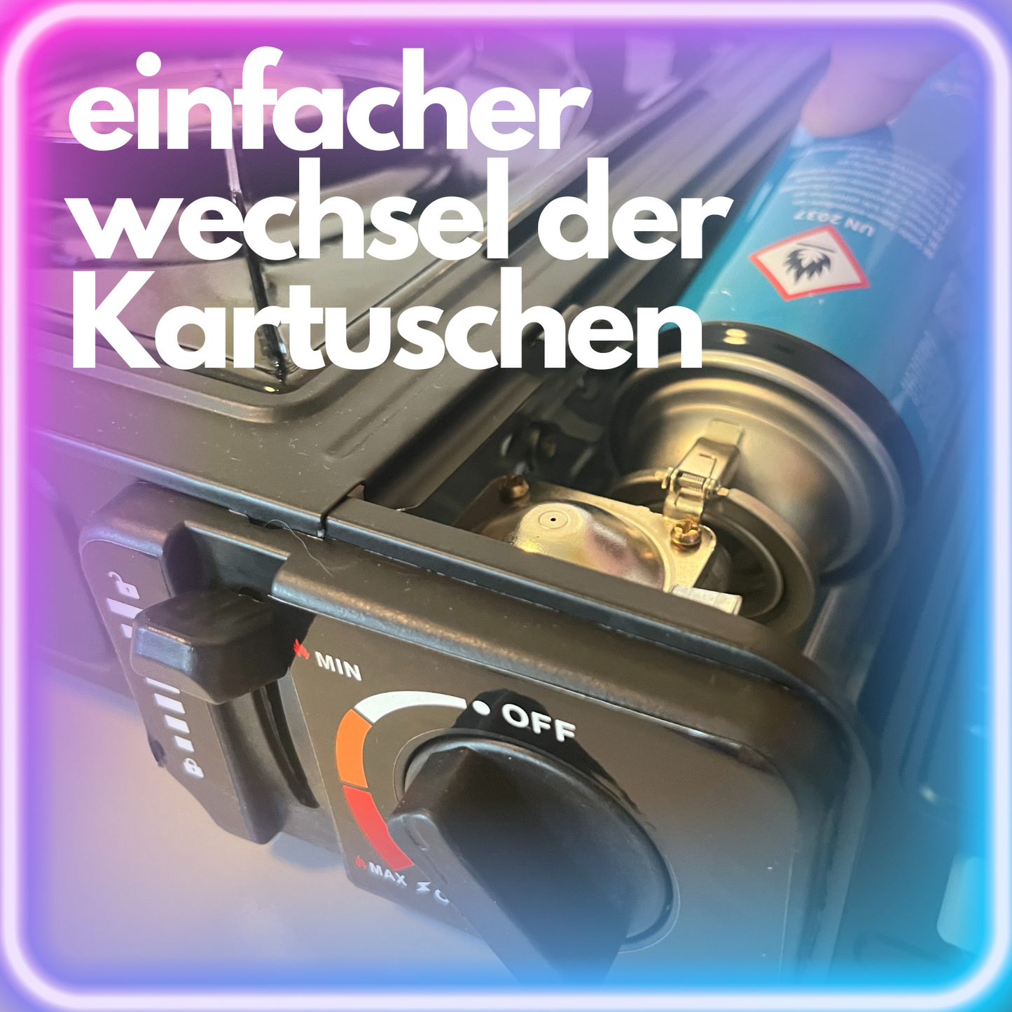 Gaskocher TOM Adventure GK 227 Everest mit Piezo Zündung, Koffer und je nach Variante mit bis zu 4 Gaskartuschen